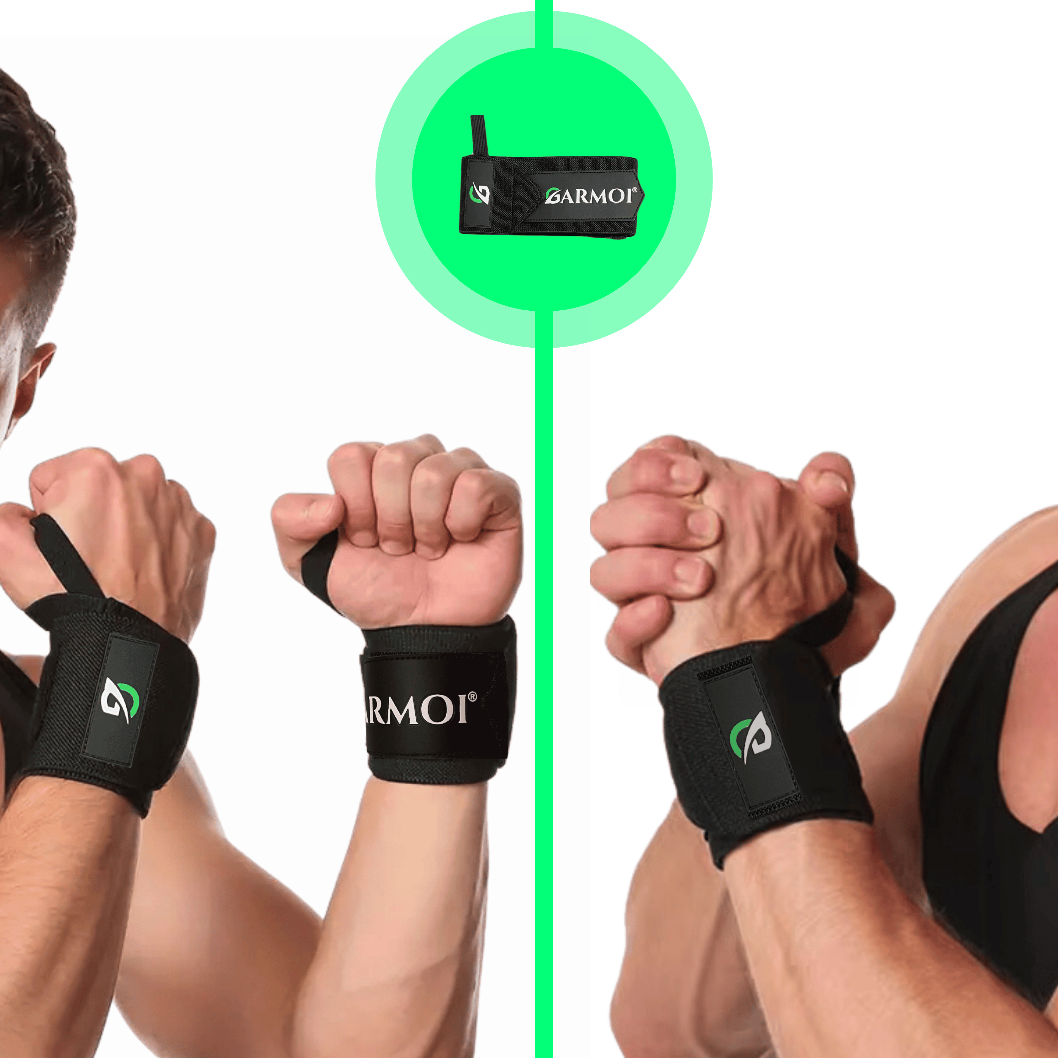Polsbanden voor Fitness & Krachttraining – 2 Stuks – Verstelbare Wrist Wraps – Unisex – Zwart